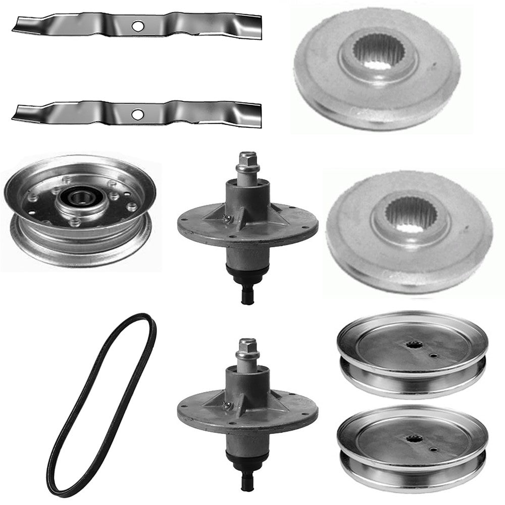 42" Deck Rebuild Kit Fits Murray Lawn Mower Spindle Blades Belt Pulleys Adapters