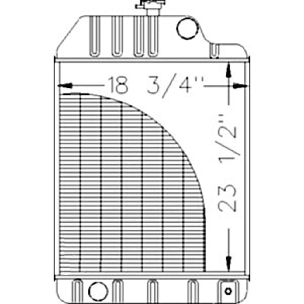 1680734M91 New Radiator Fits Massey Ferguson Tractor Models 298 698 699