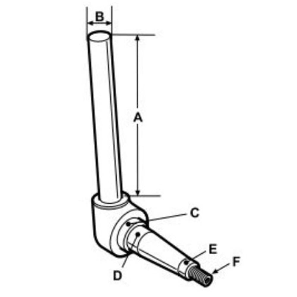 Spindle (Lh) Fits Massey Ferguson 40; 50 Loader; 65