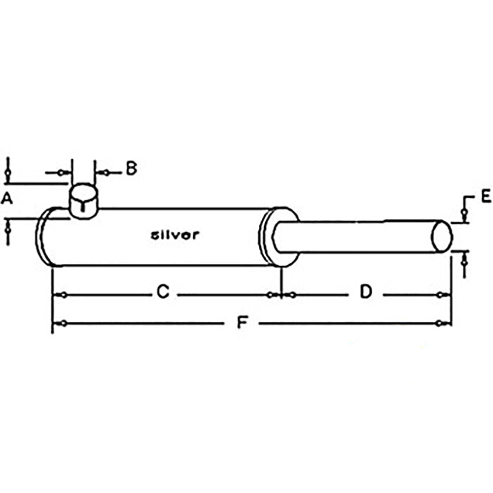 71130606 New Muffler for Gleaner Combine C C2 E 18" Long 2.25" O.D. 2" I.D.