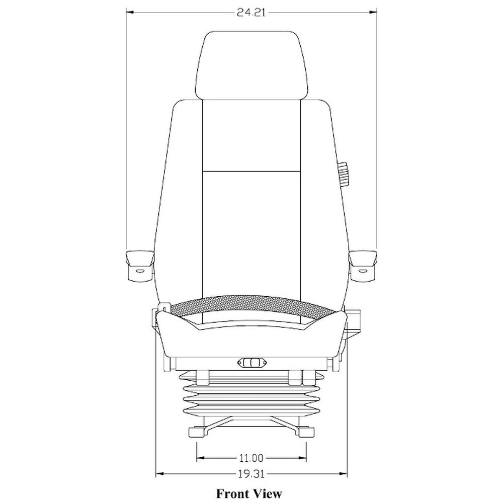 8035-P1098 Uni-Pro Seat & Suspension for Tractors