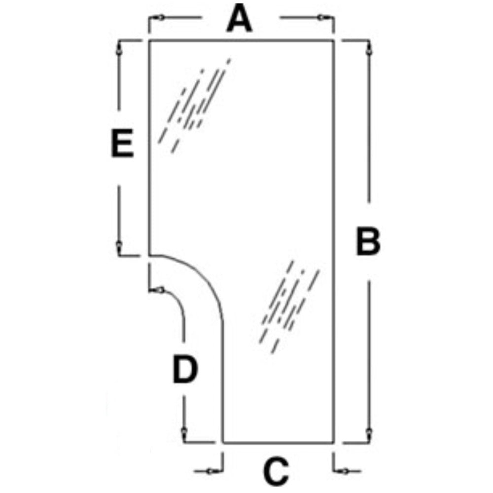 82000396 Cab LH Door Glass Fits New Holland TS100 TS110 TS90 TS115 TL90 ...