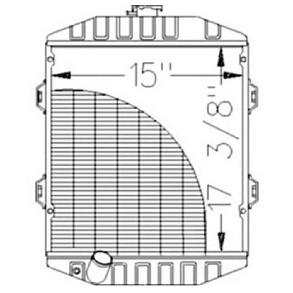 CH13963 Radiator Fits John Deere 1050