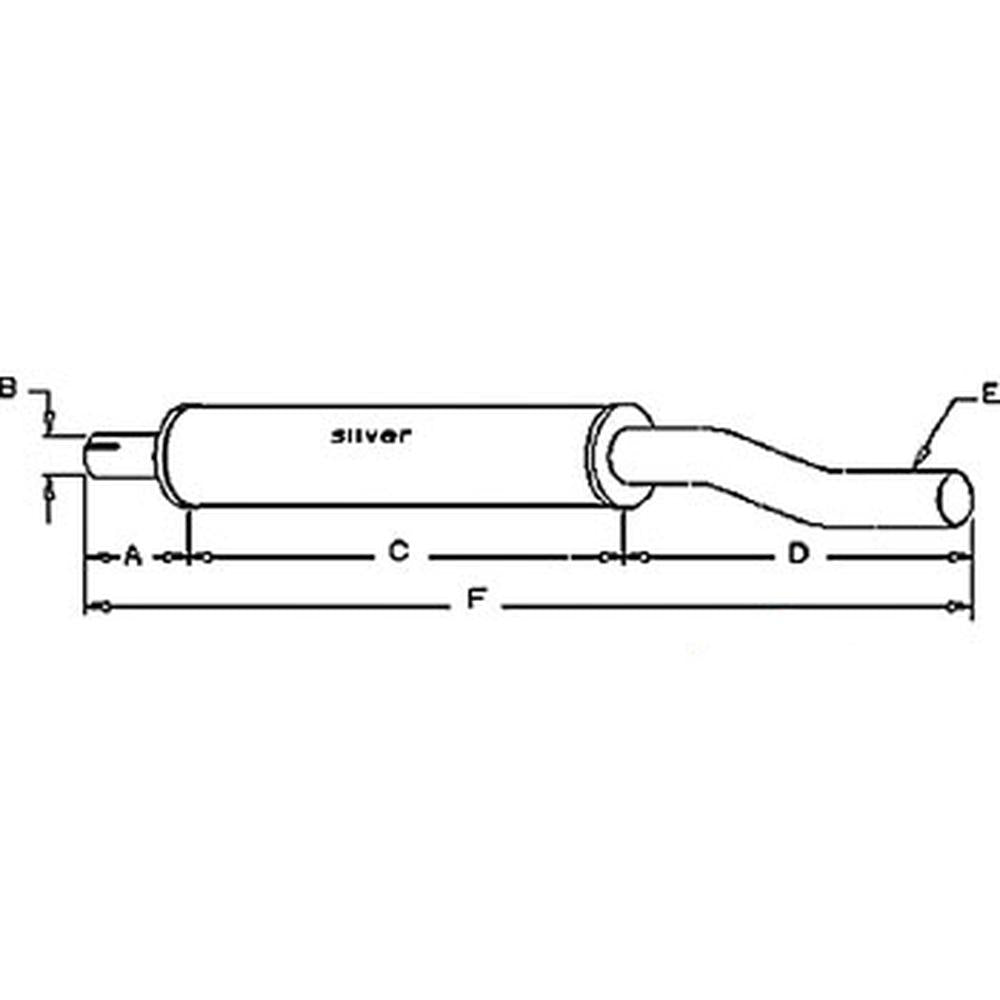 186886M91 Fits Massey Ferguson Tractor Muffler 65 for Diesel Appli Fits CATi