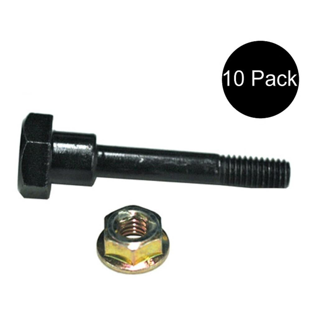 (Pack of 10) Shear Pin Bolt & Nut Fits Honda 90102-732-010, 90102732010 Blower