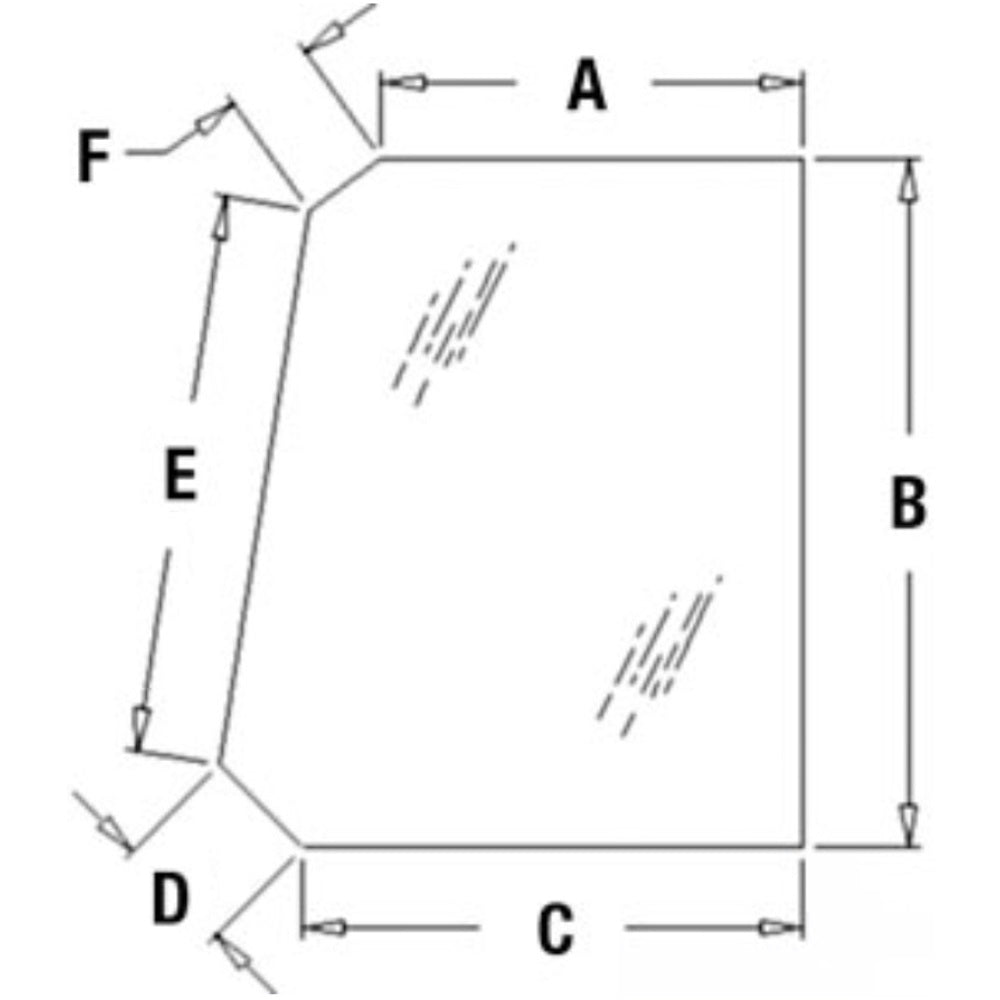 T164707 Fits John Deere Backhoe Left OR Right Hand Upper Door Glass J,K ...