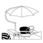 Complete Deluxe White Umbrella Set for Universal Tractor Models TU56W