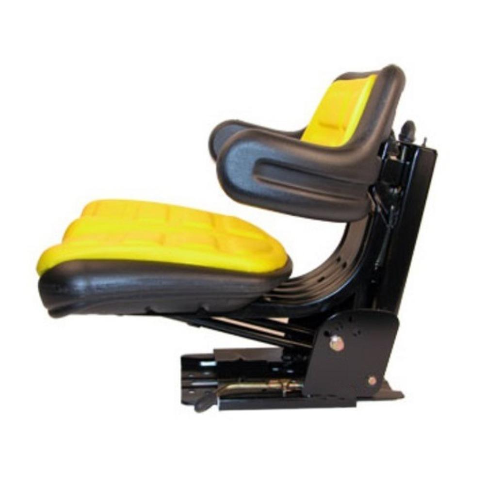 Yellow Seat w/ Adjust Angle Base Tracks/Suspension Fits John Deere Tractor